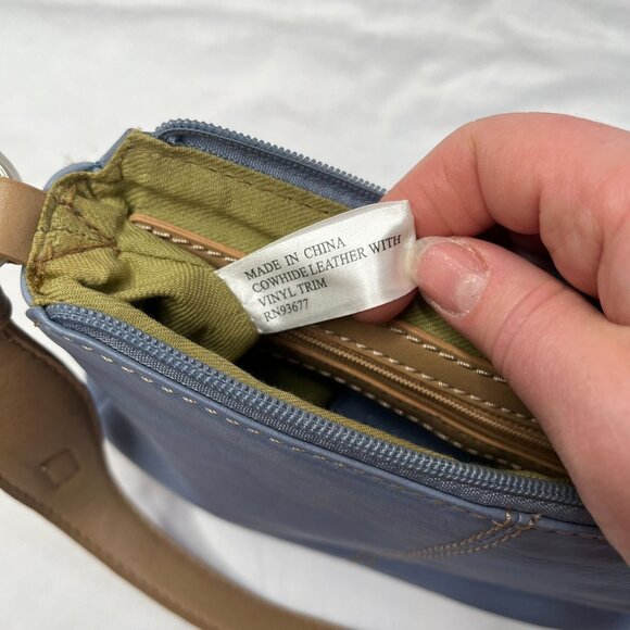 Retro St. Johns Bay Genuine Leather Small y2k Shoulder Bag With Zip Pocket - Picture 6 of 14